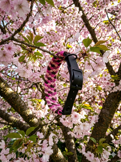 Obojek Paracord+PVC/ 42-50cm/ Růžový